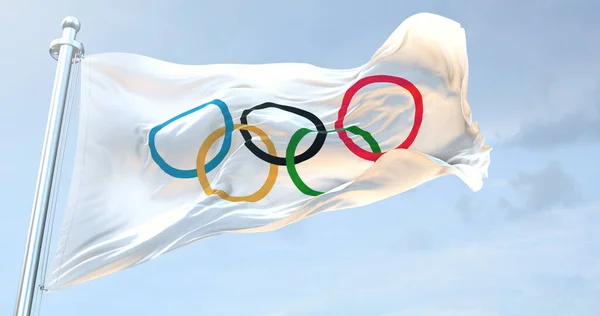 Olimpiyat oyunu Bayrak sallama 4k 