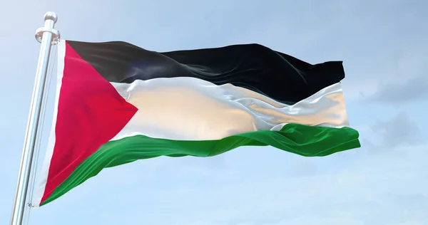 Палестина Флаг Размахивает — стоковое фото