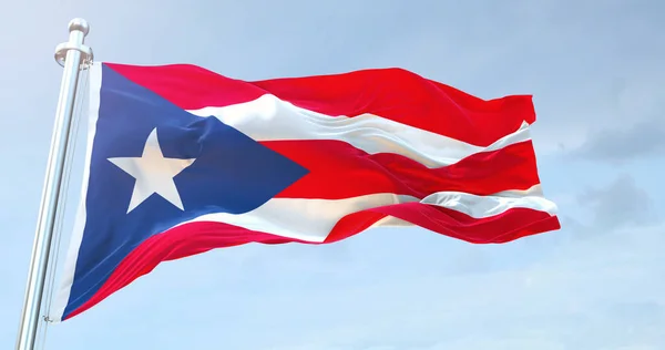 Puerto Rico Flagge Wehen — Stockfoto