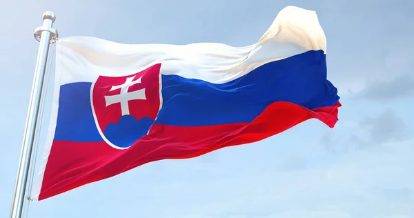 Slovakya Bayrağı 4K sallıyor 