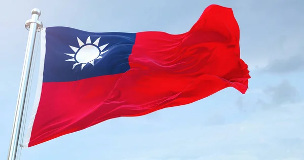 Tajwan Flaga Macha — Zdjęcie stockowe