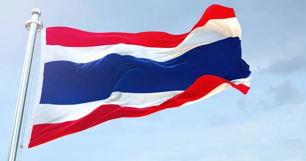 Thailand Flagge Wehen — Stockfoto