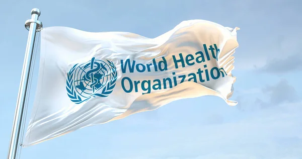 Weltgesundheitsorganisation Schwenkt Flagge — Stockfoto