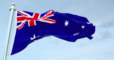 Avustralya Bayrağı 4k dalgalanıyor