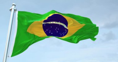 Brezilya Bayrağı 4k dalgalanıyor