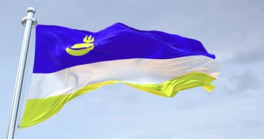 Buryatia Bayrak Dalgalanması 4K