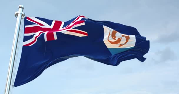 Anguilla Bayrağı Dalgalanıyor — Stok video