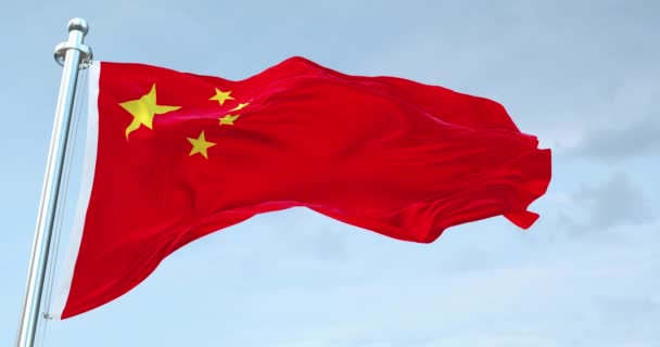 Флаг Китайской Республики Волна — стоковое видео