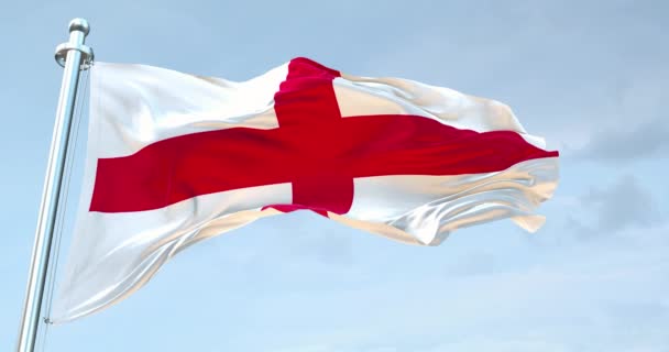 Inghilterra Bandiera Sventolando — Video Stock