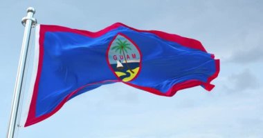 Guam Bayrak Dalgalanması 4K