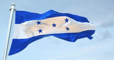 Honduras Bayrağı 4K sallıyor