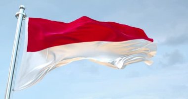 Endonezya Bayrağı 4k dalgalanıyor