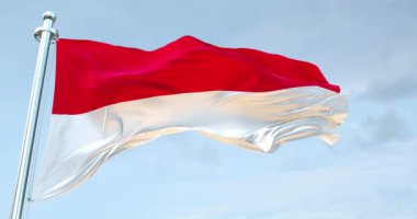 Monaco Bayrağı 4K sallıyor.