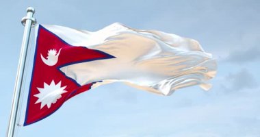 Nepal Bayrağı 4K sallıyor