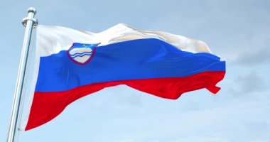 Slovenya Bayrağı 4K sallıyor 