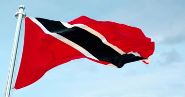 Trinidad ve Tobago Bayrağı 4K sallıyor 