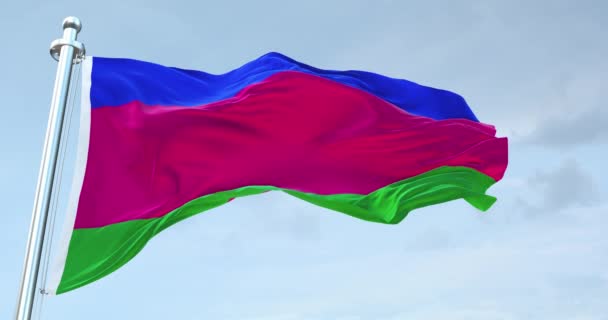 Kuban Peoples Republic Flag Waving — Stock Video