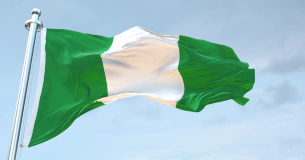 ナイジェリア国旗4K — ストック動画