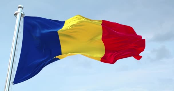 Romanya Bayrağı Sallıyor — Stok video