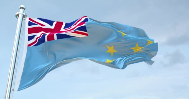 Tuvalu Bayrağı Sallıyor — Stok video