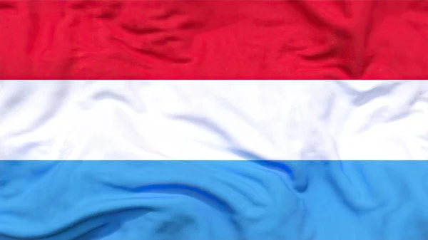 Luxembourg National Flag Textile Cloth Fabric Waving — Stock Photo, Image