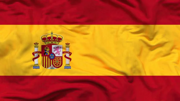 Spaniens Nationalflagge Weht — Stockfoto