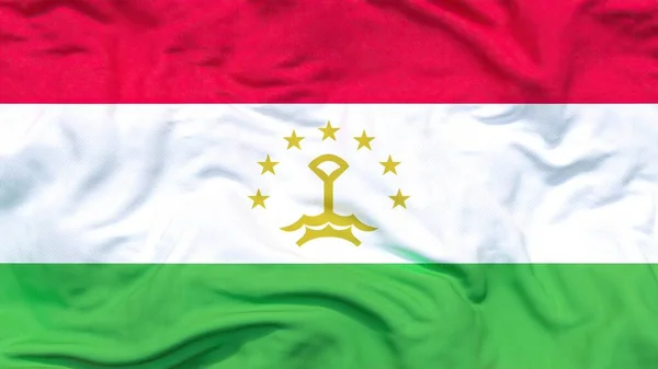 Ткань Национального Флага Таджикистана Размахивая Тканями — стоковое фото
