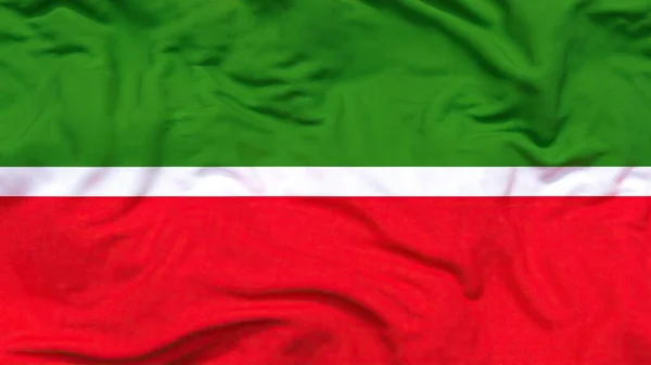 Tatarstan Nationale Vlag Textiel Weefsel Zwaaien — Stockfoto