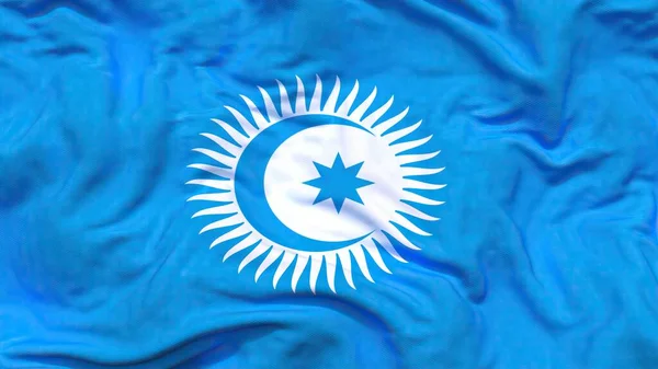 Türk Konseyi Bayrak Kumaşı Kumaşı Sallıyor