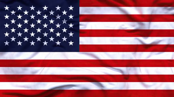 United States National Flag Textile Cloth Fabric Waving — Stock Photo, Image