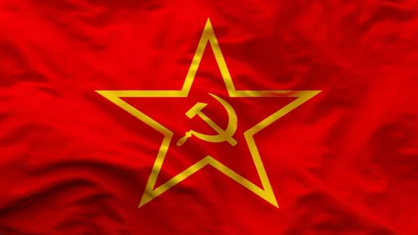 Soviet Ssr National Flag Textile Cloth Fabric Waving — Stock Photo, Image