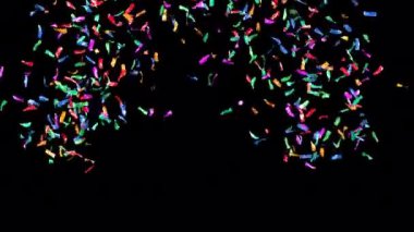 Konfeti izole edilmiş arkaplan 4k 