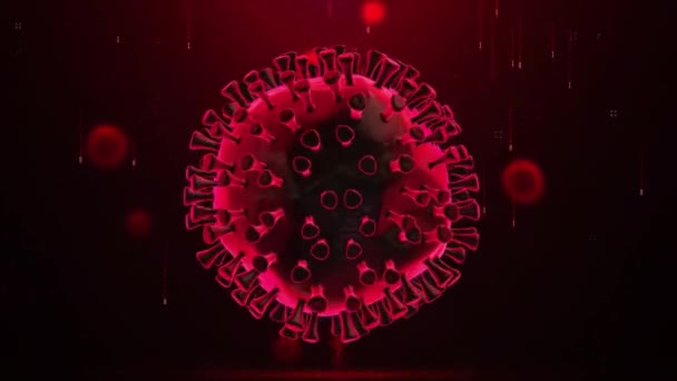 Latar Belakang Berteknologi Tinggi Virus Corona — Stok Video