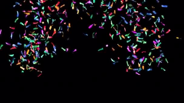 Confetti Isolado Fundo — Vídeo de Stock