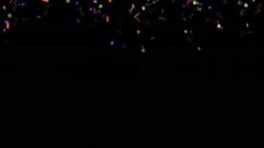 Konfeti geçişleri alfa arkaplan