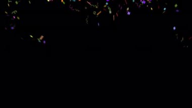 Konfeti geçişleri alfa arkaplan