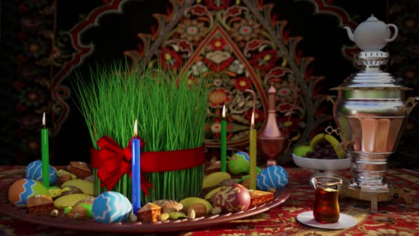 Inicio Vacaciones Novruz Primavera — Vídeo de stock