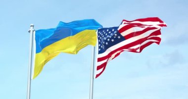 Ukrayna Birleşik Devletler bayrağına karşı 4k 