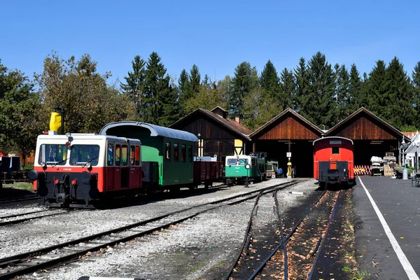 Stainz Rakousko Září 2021 Draisine Tourist Train Called Flascherlzug Bottle — Stock fotografie