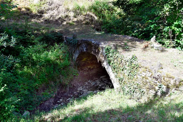 Řecko Starobylý Kamenný Most Pit Passias Aka Lakkou Passias — Stock fotografie