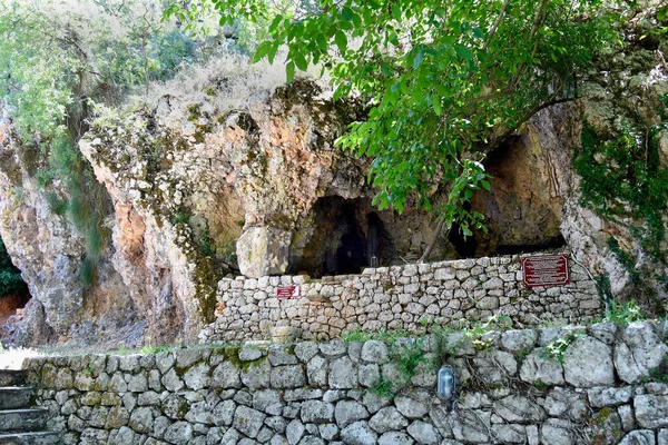 Ioannina Griekenland Juni 2021 Informatie Voor Grotten Beschermt Mensen Tweede — Stockfoto