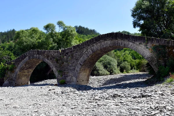 Grecja Epirus Średniowieczny Most Kamienny Milos — Zdjęcie stockowe