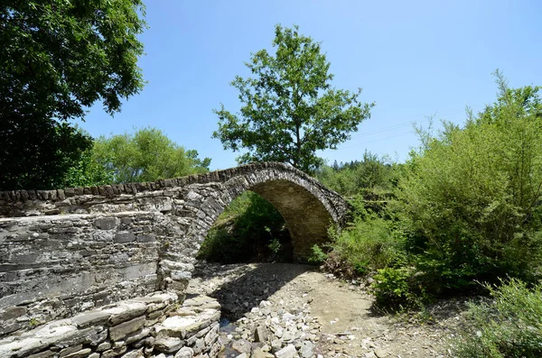 Griekenland Epirus Historische Stenen Brug Van Saint Minas Zagori Aka — Stockfoto
