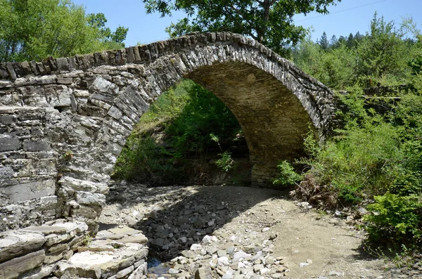 Griekenland Epirus Historische Stenen Brug Van Saint Minas Zagori Aka — Stockfoto