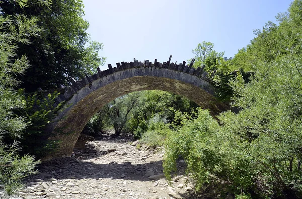 Grekland Epirus Historisk Stenbro Kapten Arkoudas Bro Alias Kapten Björnbro — Stockfoto