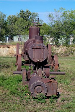 Avustralya, eski madencilik ekipmanları çam Creek Northern Territory