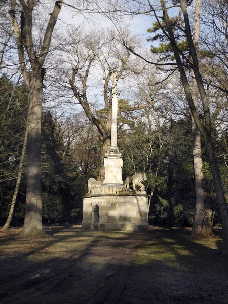 Laxenburg Austria January 2022 Knight Column Publich Castle Park Preferred — 图库照片