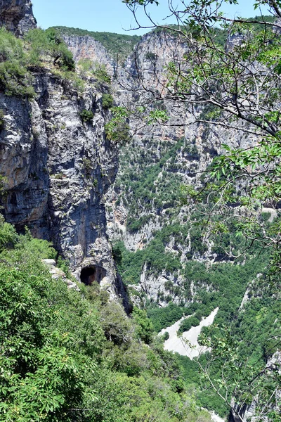 Greece View Vikos Gorge World Deepest Gorge Mentioned 1997 Guinness — ストック写真