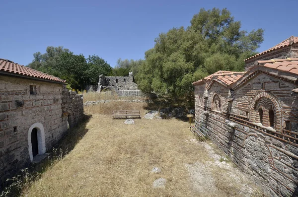Griechenland Byzantinisches Kloster Des Heiligen Demetrius Alias Agios Dimitrios Dorf — Stockfoto