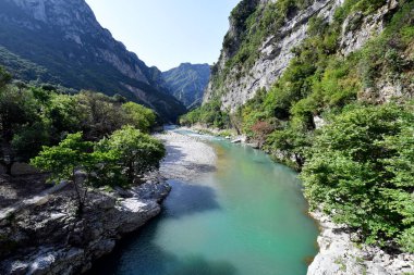 Yunanistan, Epirus, Tzoumerka Milli Parkı 'ndaki Arachthos Nehri Kanyonu
